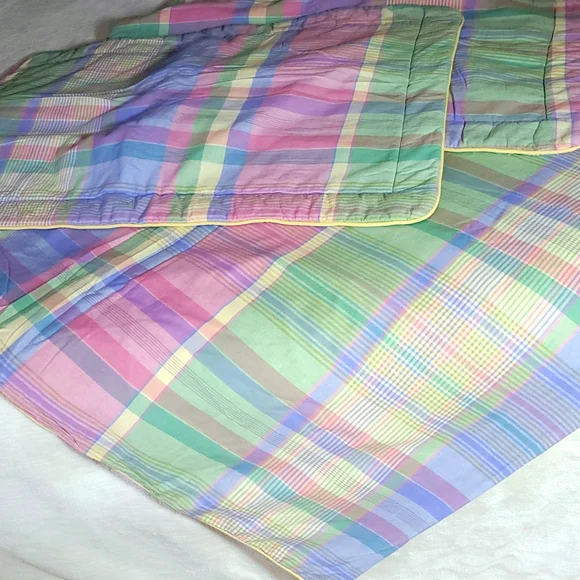 KING Plaid Duvet Cover + Pillow Shams - Cotton/poly blend - Picture 3 of 15